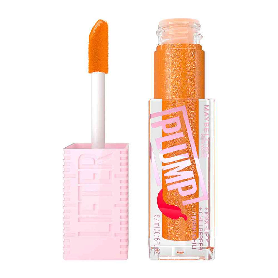 Maybelline Lifter Plump With Chili Pepper Lipstick - 008 Hot Honey - Branded Beauty