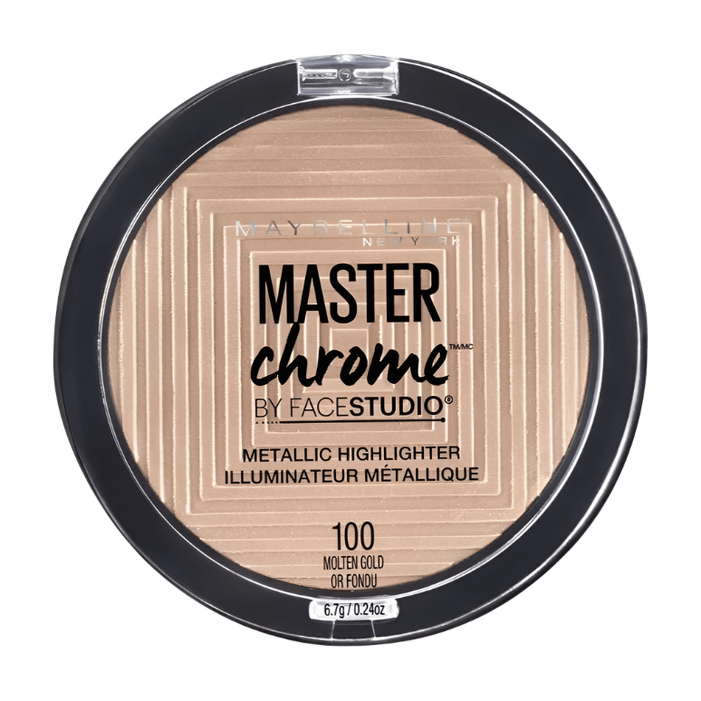 Maybelline Master Chrome Highlighting Powder 100 Molten Gold - Branded Beauty