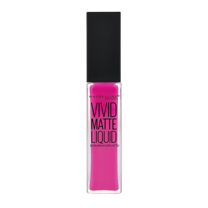 Maybelline Sensational Vivid Matte Liquid Lipstick - 15 Electric Pink - Branded Beauty