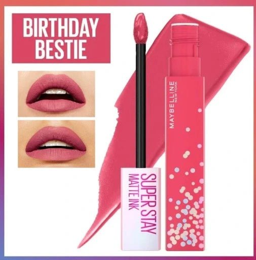 Maybelline Super Stay 24 Matte Ink Lipstick - 395 Birthday Bestie - Branded Beauty