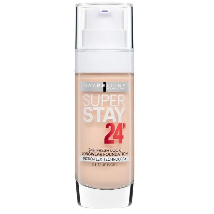 Maybelline Super Stay 24H Longwear Foundation 03 True Ivory - Branded Beauty