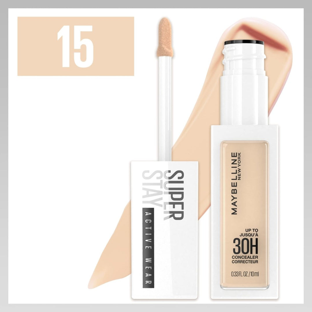 Maybelline Super Stay Active Wear Concealer - 15 Light - Branded Beauty