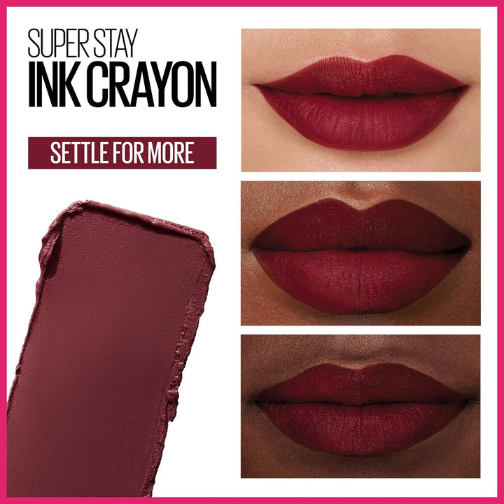 Maybelline Superstay Ink Crayon Lip Crayon - 65 Settle for More - Branded Beauty