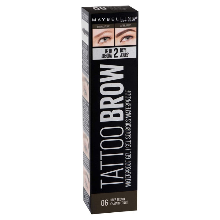 Maybelline Tattoo Brow Waterproof Gel - 06 Deep Brown - Branded Beauty
