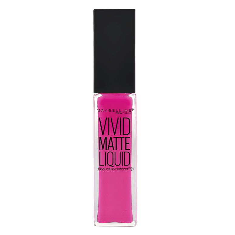 Maybelline Vivid Matte Liquid Lip Gloss - 15 Electric Pink - Branded Beauty