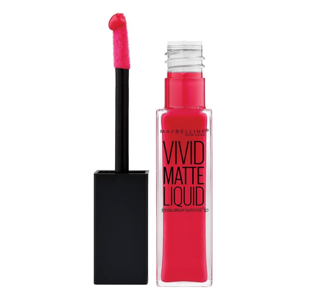 Maybelline Vivid Matte Liquid Lip Gloss - 35 Rebel Red - Branded Beauty