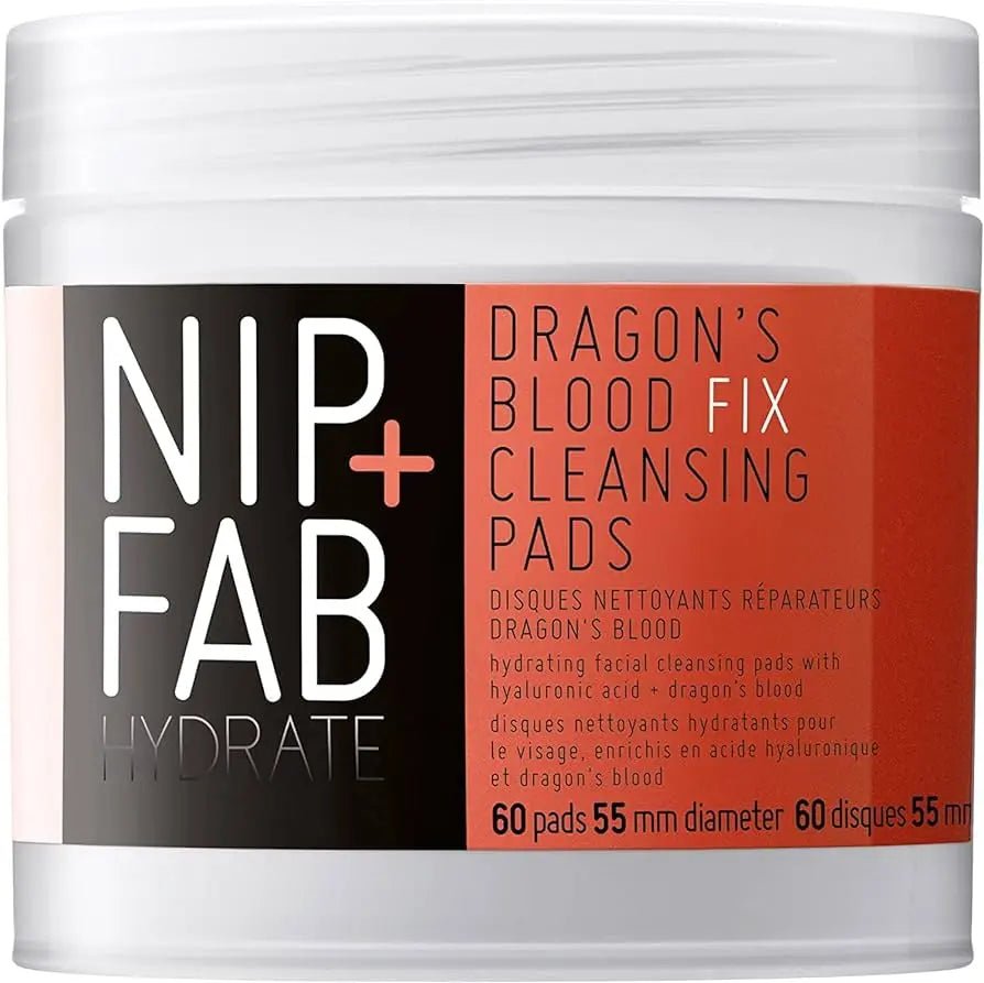 Nip+Fab Hydrate Dragon's Blood Fix Cleansing Pads, 60pcs - Branded Beauty