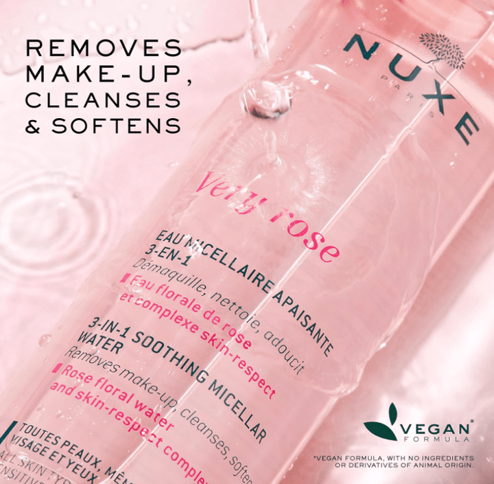 Nuxe 3 - in - 1 Soothing Micellar Water 200ml - Very Rose - Branded Beauty