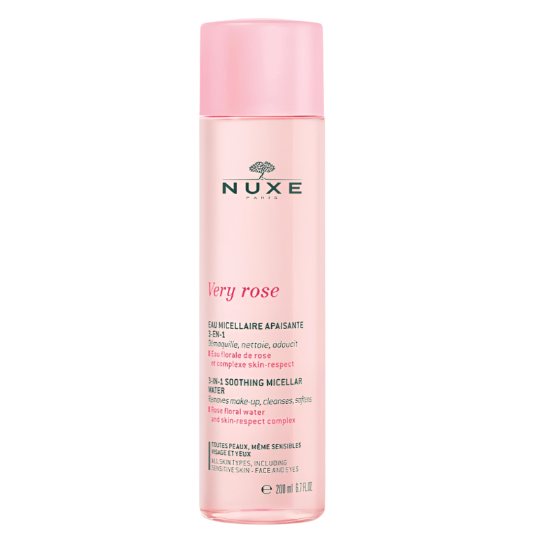 Nuxe 3 - in - 1 Soothing Micellar Water 200ml - Very Rose - Branded Beauty