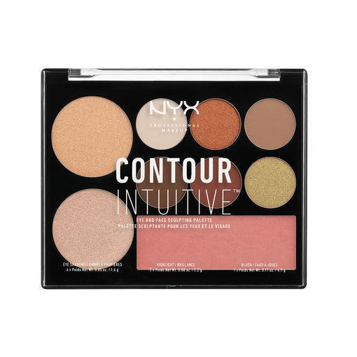 NYX Contour Intuitive Eye And Face Sculpting Palette - 02 Warm Zone - Branded Beauty
