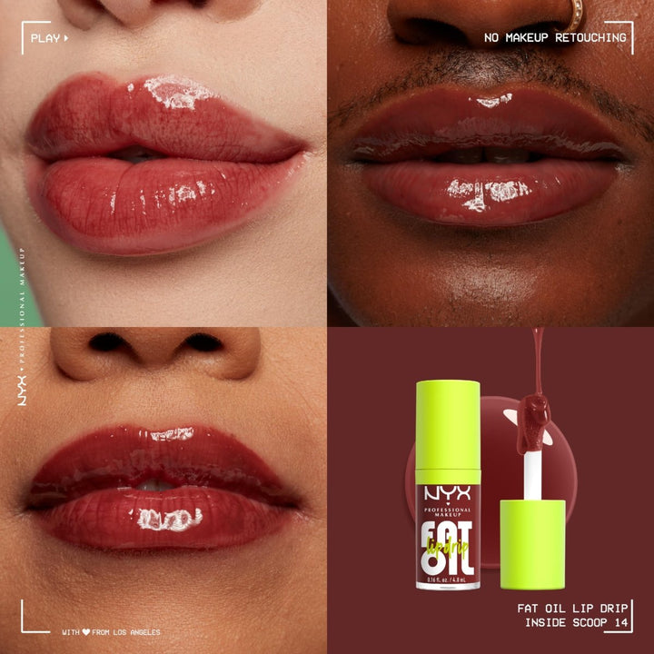 NYX Fat Oil Lip Drip - 14 Inside Scoop - Branded Beauty