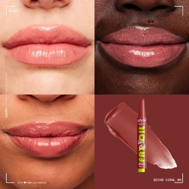 NYX Fat Oil Slick Click Shiny Lip Balm - 04 Going Viral - Branded Beauty