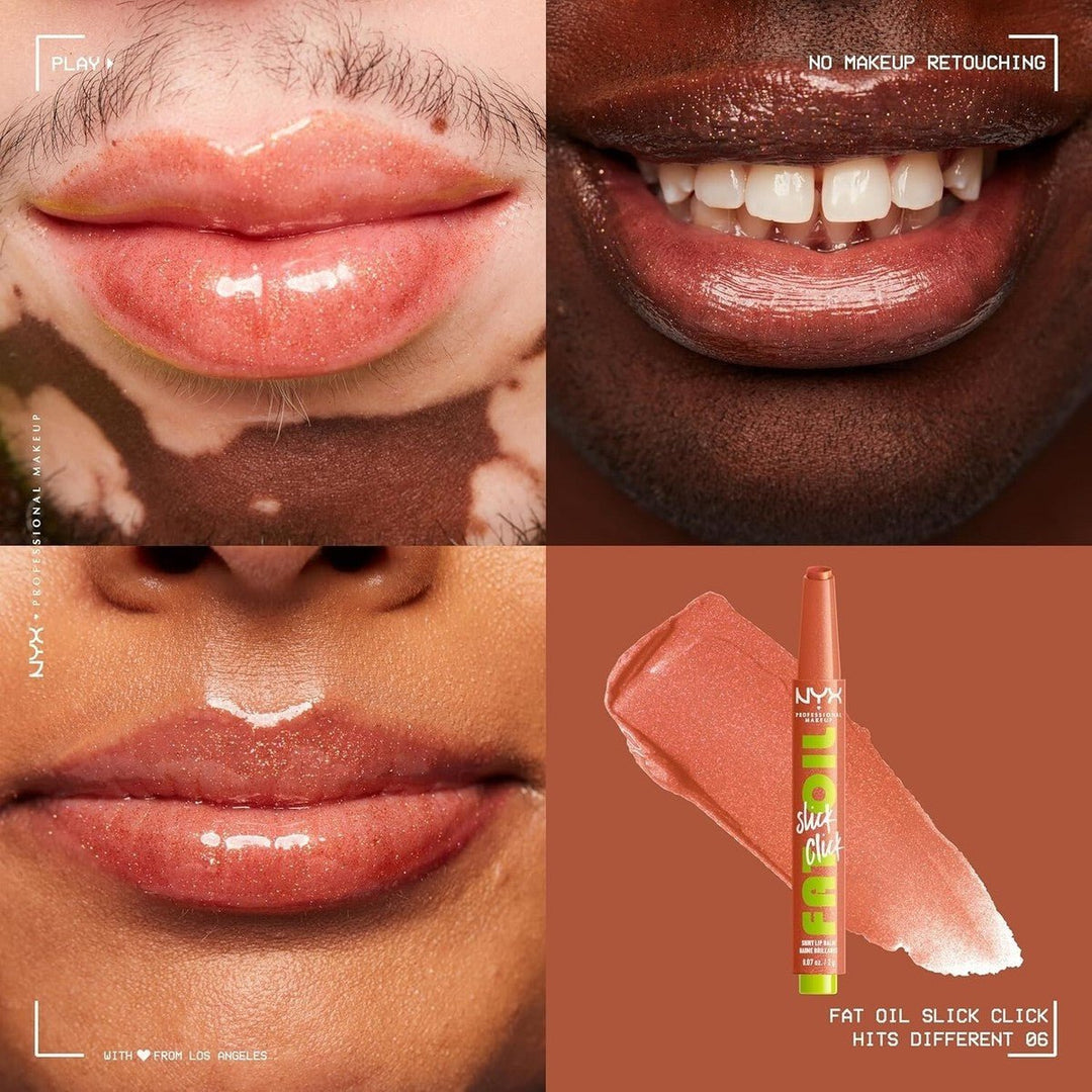 NYX Fat Oil Slick Click Shiny Lip Balm - 06 Hits Different - Branded Beauty