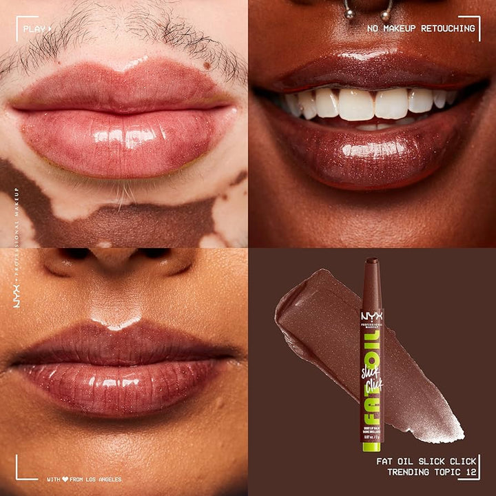 NYX Fat Oil Slick Click Shiny Lip Balm - 12 Trending Topic - Branded Beauty
