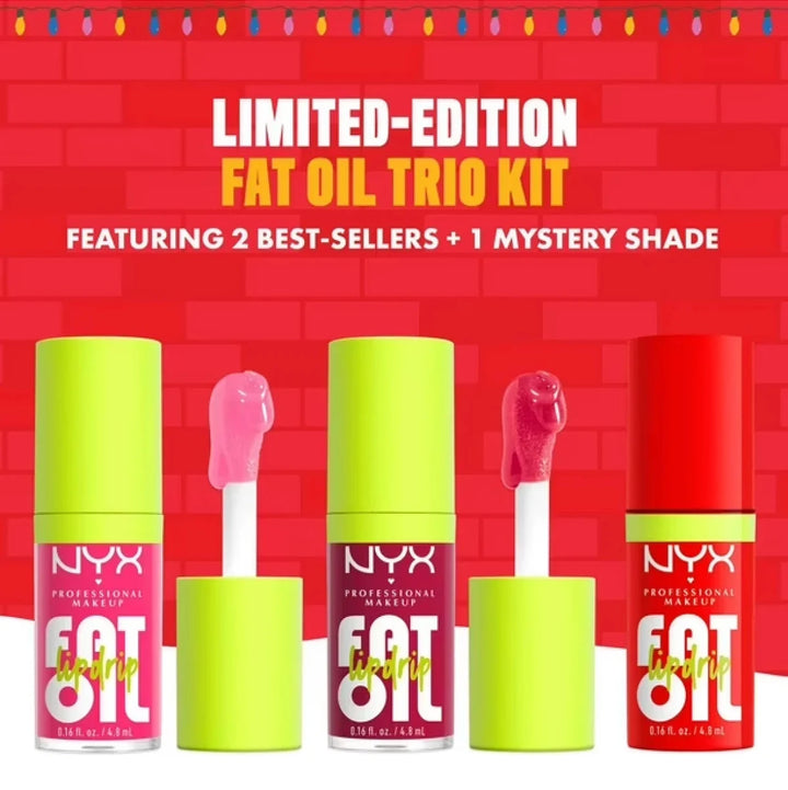 NYX Home Alone Fat Oil Lip Drip Trio - 01 - Branded Beauty