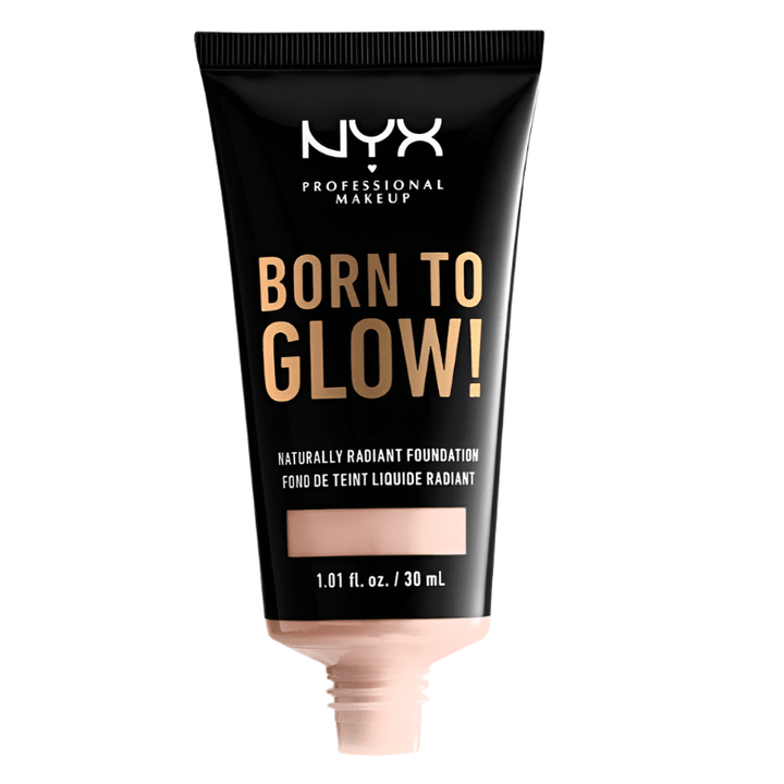 NYX Professional Makeup Born To Glow Naturally Radiant Foundation - 1.3 Light Porcelain - Branded Beauty