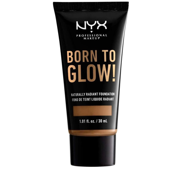 NYX Professional Makeup Born To Glow Naturally Radiant Foundation - 16.5 Nutmeg - Branded Beauty