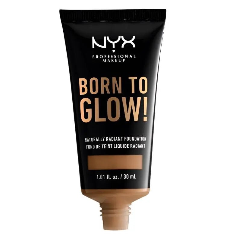 NYX Professional Makeup Born To Glow Naturally Radiant Foundation - 16.5 Nutmeg - Branded Beauty