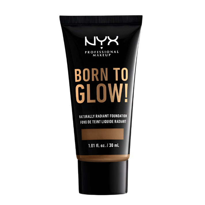 NYX Professional Makeup Born To Glow Naturally Radiant Foundation - 18 Deep Sable - Branded Beauty
