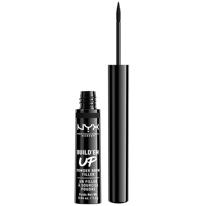 NYX Professional Makeup Build'em Up Powder Brow Filler - 08 Black - Branded Beauty