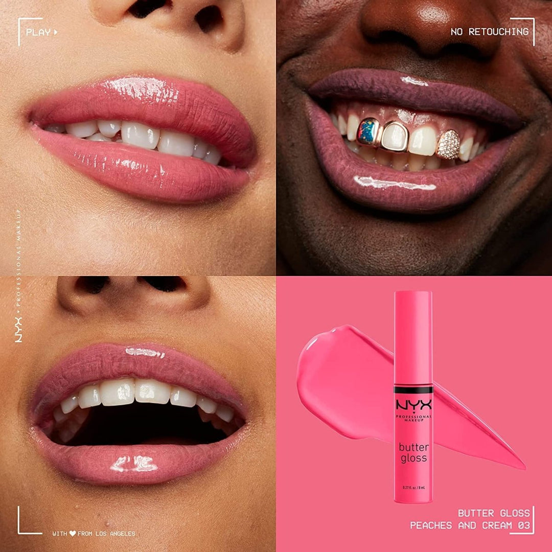 NYX Professional Makeup Butter Gloss - 03 Peaches And Cream - Branded Beauty