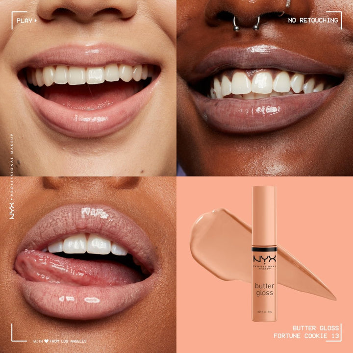 NYX Professional Makeup Butter Gloss - 13 Fortune Cookie - Branded Beauty