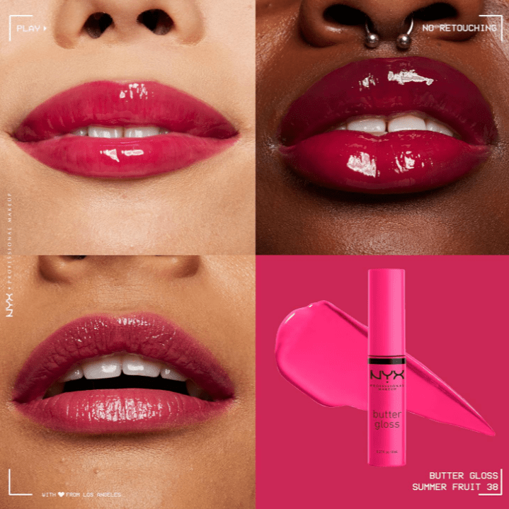 NYX Professional Makeup Butter Lip Gloss - 38 Summer Fruit - Branded Beauty