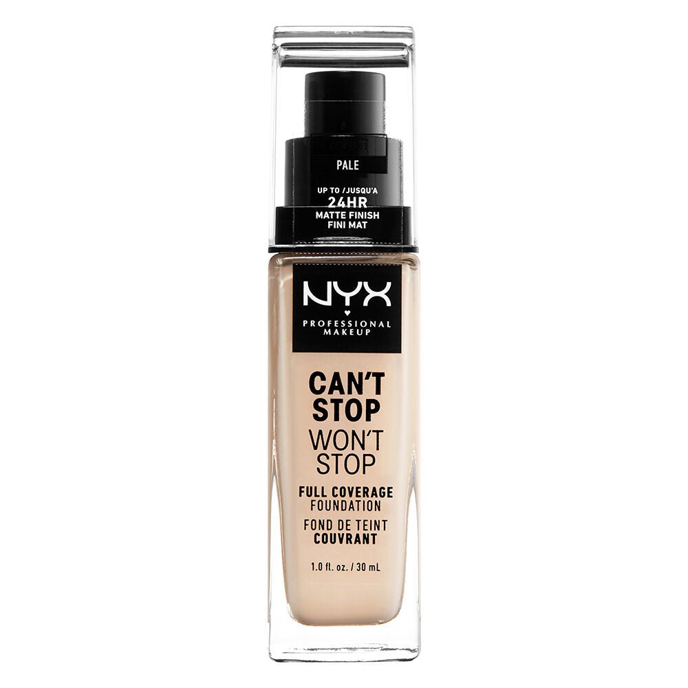 NYX Professional Makeup Can't Stop Won't Stop Up To 24H Full Coverage Foundation - 02 Alabaster - Branded Beauty