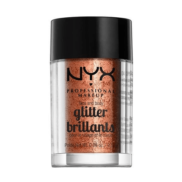 NYX Professional Makeup Face And Body Glitter Brilliants 04 Copper - Branded Beauty