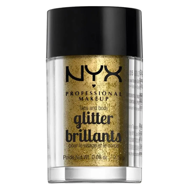 NYX Professional Makeup Face And Body Glitter Brilliants 06 Gold - Branded Beauty