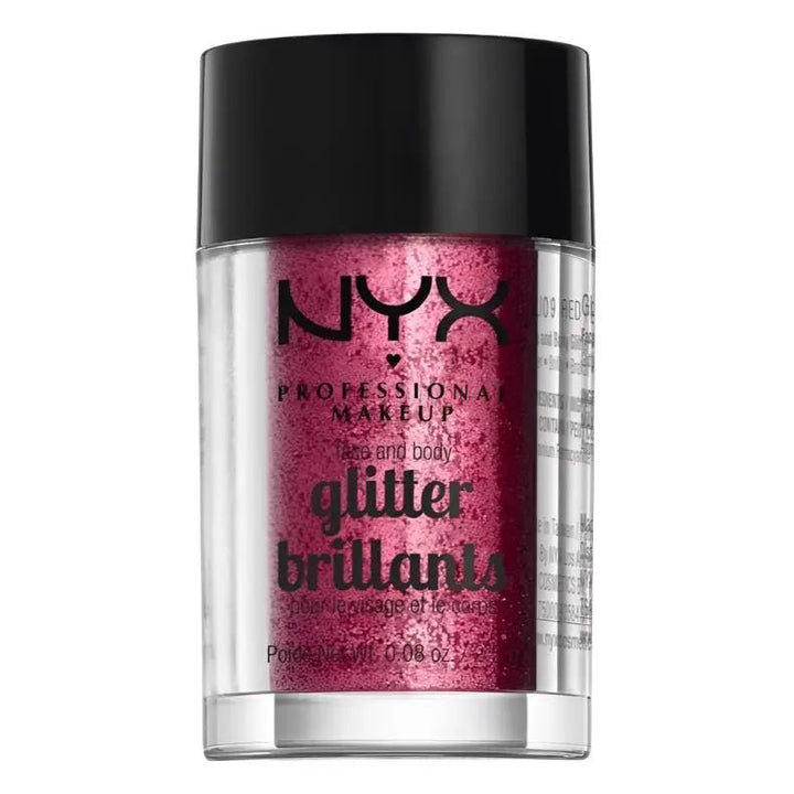 NYX Professional Makeup Face And Body Glitter Brilliants 09 Red - Branded Beauty