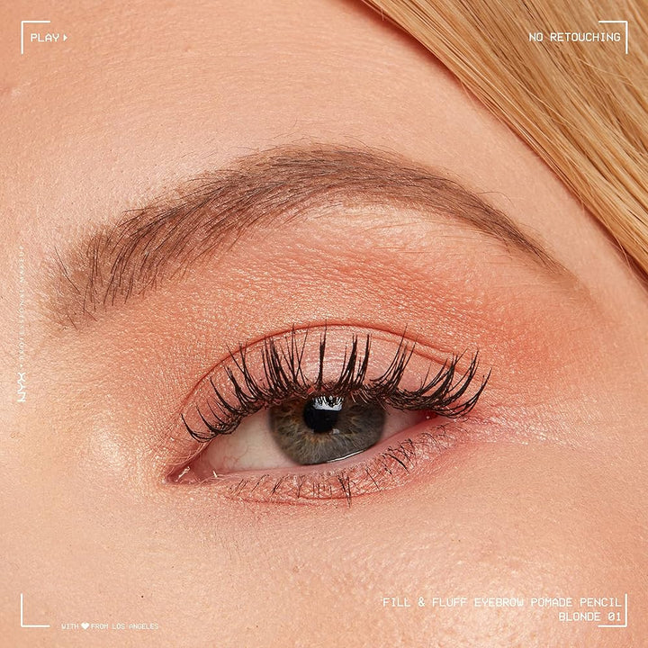 NYX Professional Makeup Fill & Fluff Eyebrow Pencil - 01 Blonde - Branded Beauty