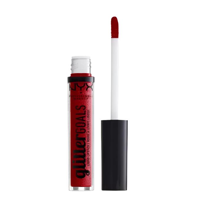 NYX Professional Makeup Glitter Goals Liquid Lipstick - 01 Shimmy - Branded Beauty