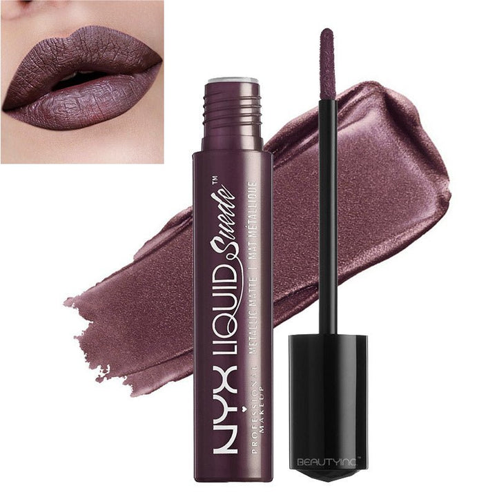 NYX Professional Makeup Liquid Suede Metallic Matte - 32 Neat Nude - Branded Beauty