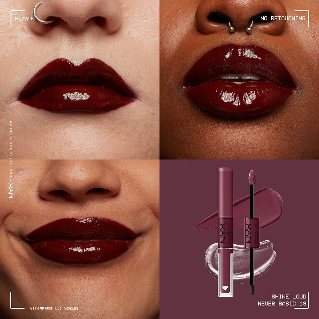 NYX Professional Makeup Shine Loud Lip Gloss - Never Basic - Branded Beauty