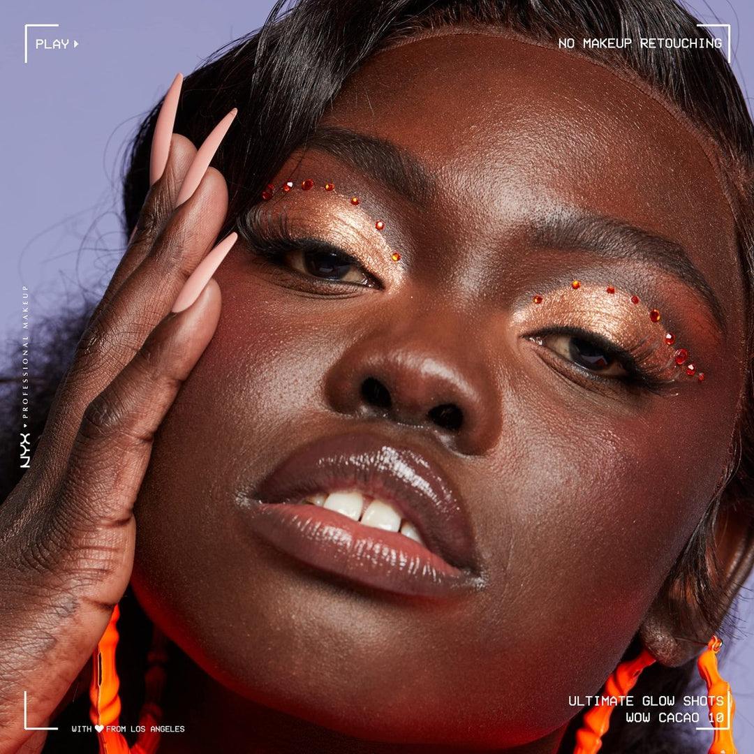 NYX Professional Makeup Ultimate Glow Shots Liquid Eyeshadow - 10 Wow Cacao - Branded Beauty