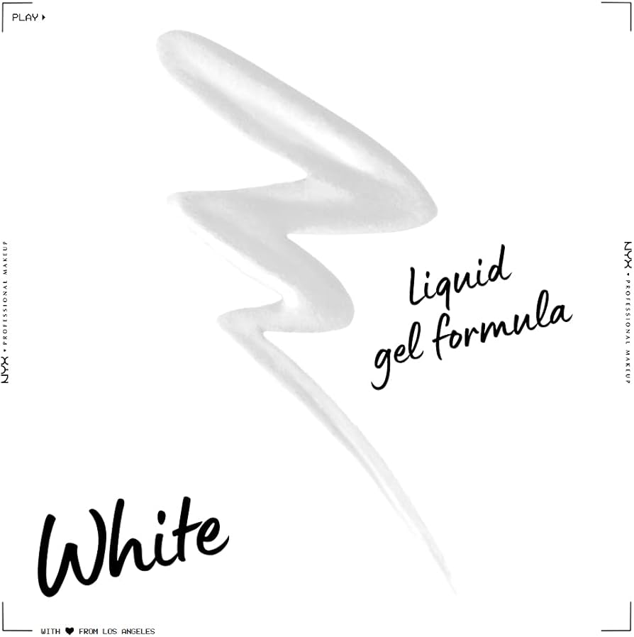 NYX Professional Makeup Waterproof Extreme Shine Eyeliner - 04 Pure White - Branded Beauty