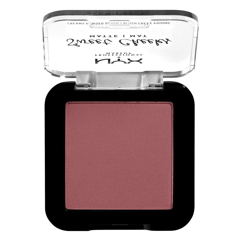 NYX Sweet Cheeks Creamy Powder Blush Glow - 02 Fig - Branded Beauty