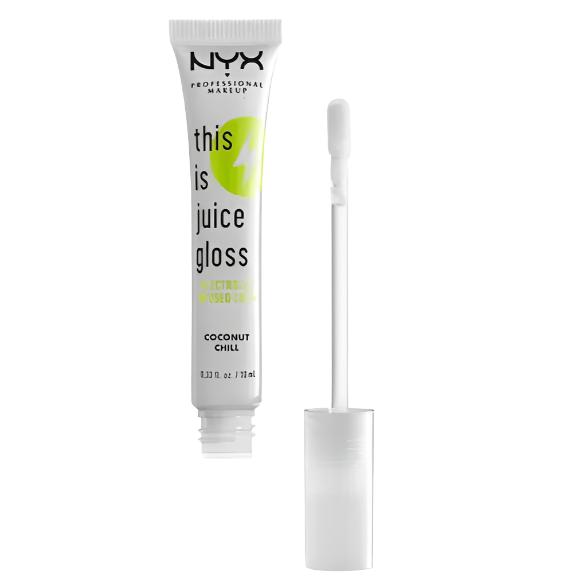 NYX This Is Juice Gloss Electrolyte Infused Color - 01 Coconut Chill - Branded Beauty