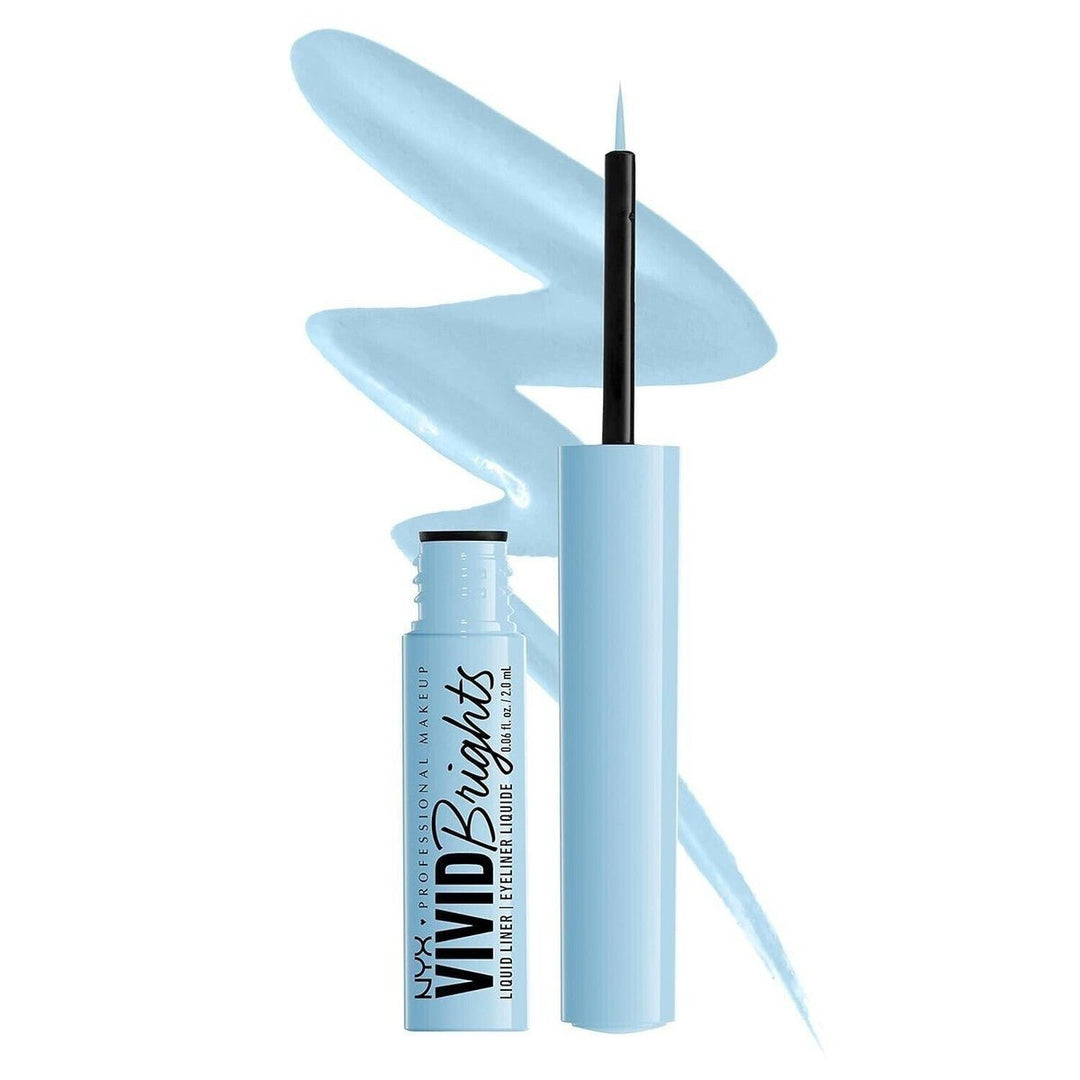 NYX Vivid Brights Matte Liquid Eyeliner - 06 Blue Thang - Branded Beauty