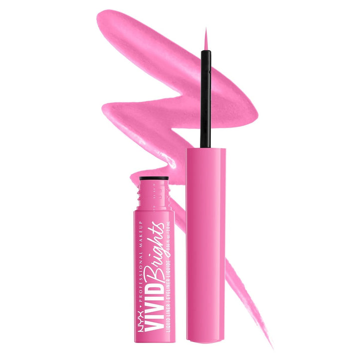 NYX Vivid Brights Matte Liquid Eyeliner - 08 Don't Pink Twice - Branded Beauty