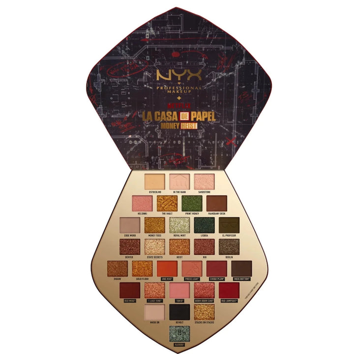 NYX X Netflix Money Heist Limited Edition Eyeshadow Palette - 01 - Branded Beauty