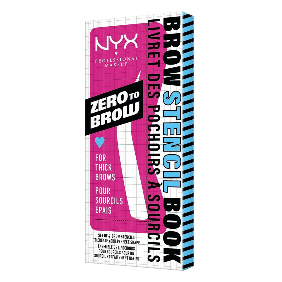 NYX Zero To Brow Stencil Book For Thick Brows - Branded Beauty
