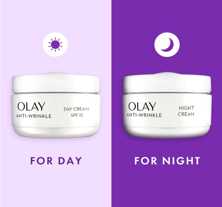 Olay Anti - Wrinkle Set - Day Cream 50ml / Night Cream 50ml (2x50ml) - Branded Beauty