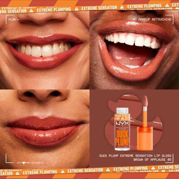 NYX Duck Plump High Pigment Lip Gloss - 05 Brown Of Applause