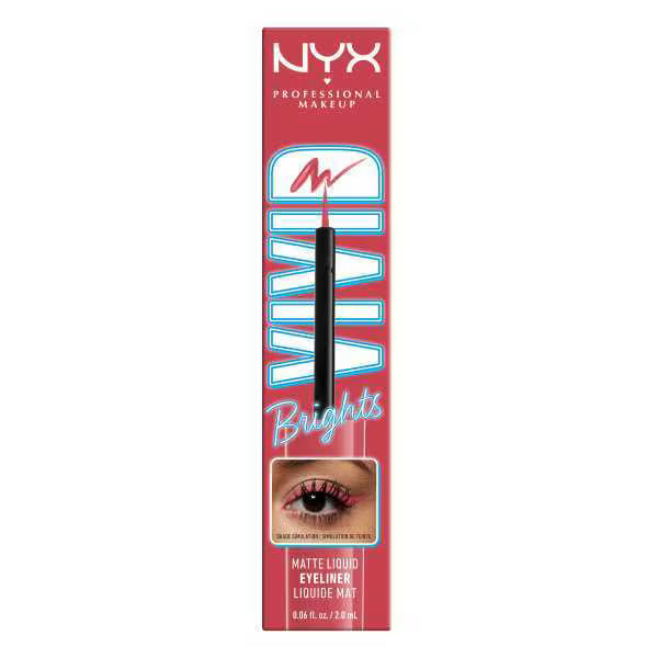 NYX Vivid Brights Matte Liquid Eyeliner - 04 On Red