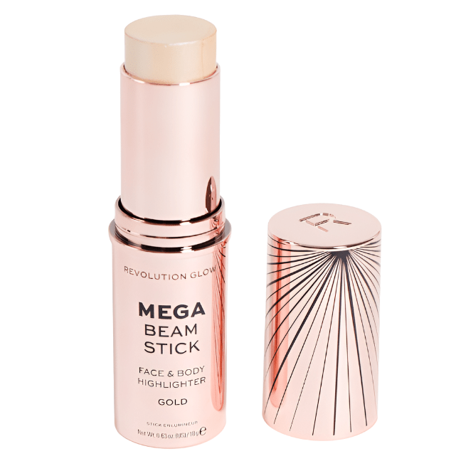 Revolution Glow Mega Beam Highlighter Stick - GOLD 18g - Branded Beauty
