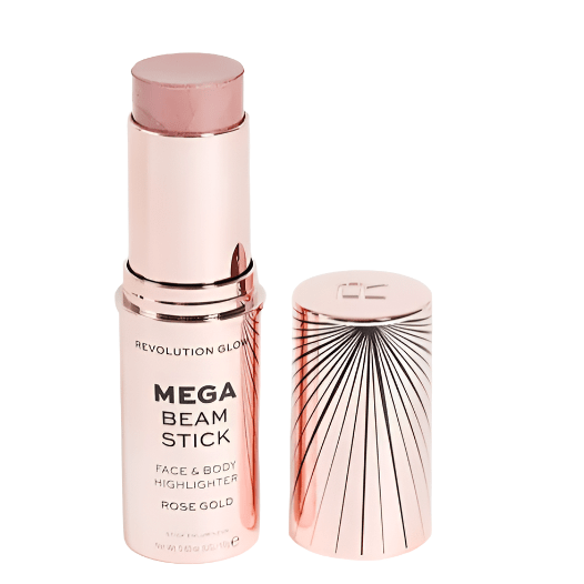 Revolution Glow Mega Beam Highlighter Stick - Rose Gold 18g - Branded Beauty