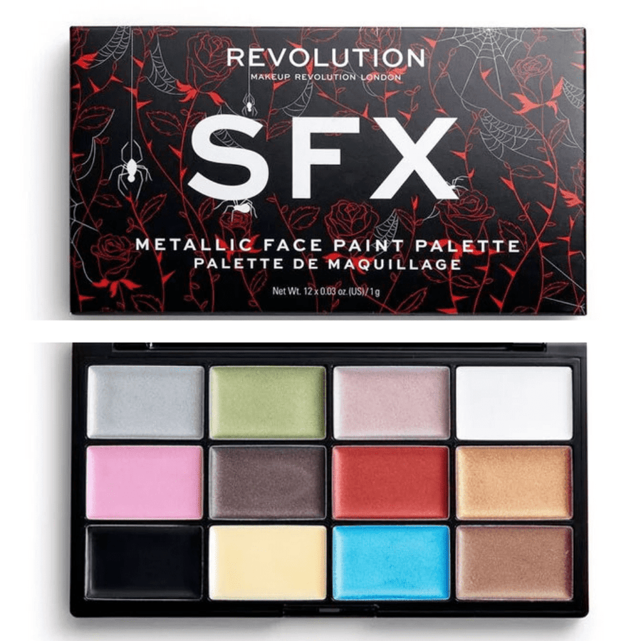 Revolution Halloween Metallic Face Paint Palette - Branded Beauty