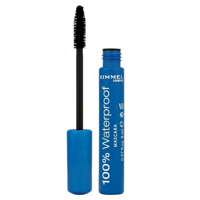 Rimmel 100% Waterproof Mascara - 001 Black Black - Branded Beauty